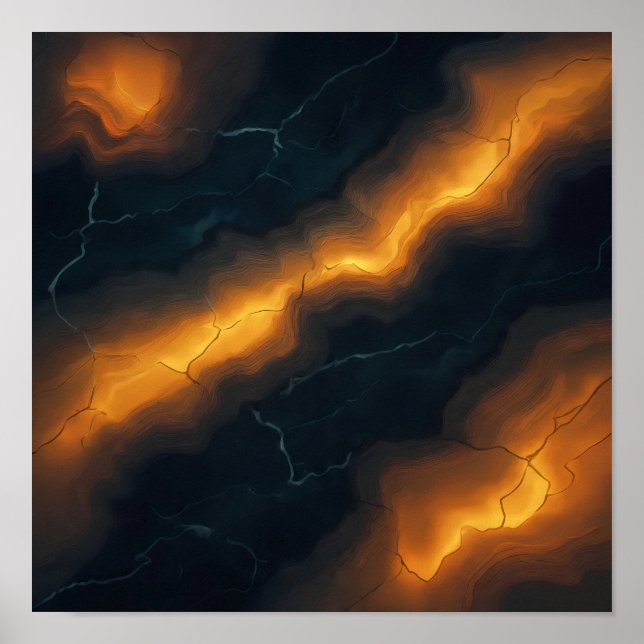 Seamless Backlit Obsidian Smoke Fabric Pattern Poster (Front)