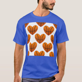 Seamless Basketball Hearts T T-Shirt