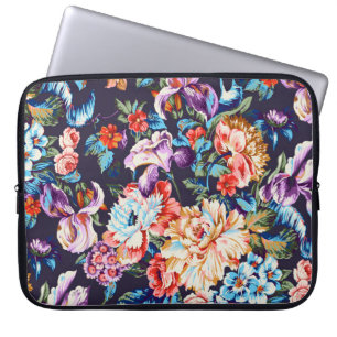 Seamless beautiful abstract colorful watercolor di laptop sleeve