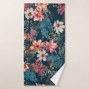 Seamless beautiful abstract watercolor colourful f bath towel