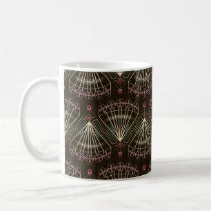 Seamless beautiful antique art deco pattern orname coffee mug