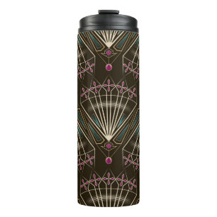 Seamless beautiful antique art deco pattern orname thermal tumbler