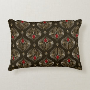 Seamless beautiful antique bronze pattern vintage decorative cushion