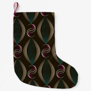 Seamless beautiful art deco pattern ornament. Geom Small Christmas Stocking