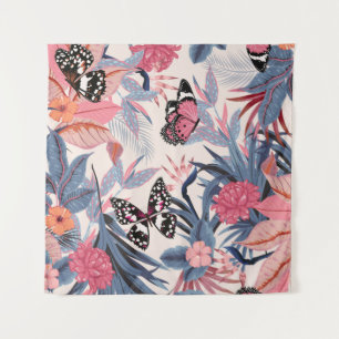 seamless beautiful artistic bright tropical patter tapestry