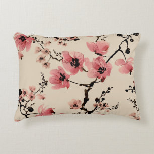 Seamless beautiful print of watercolor flowers. St Decorative Cushion