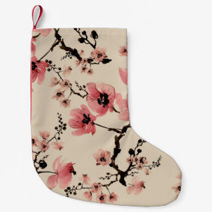 Seamless beautiful print of watercolor flowers. St Small Christmas Stocking