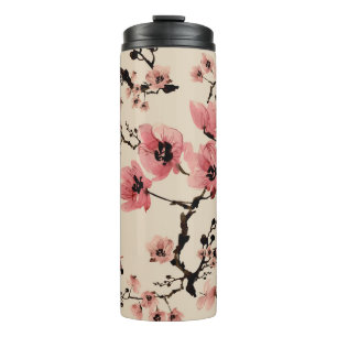Seamless beautiful print of watercolor flowers. St Thermal Tumbler