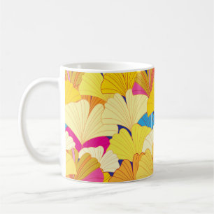 Seamless beautiful Vintage pattern of yellow gingk Coffee Mug