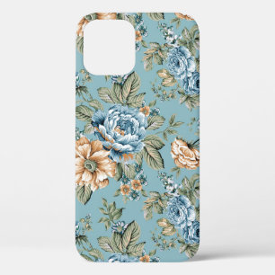 Seamless beautiful watercolor botanical flower wit iPhone 12 case