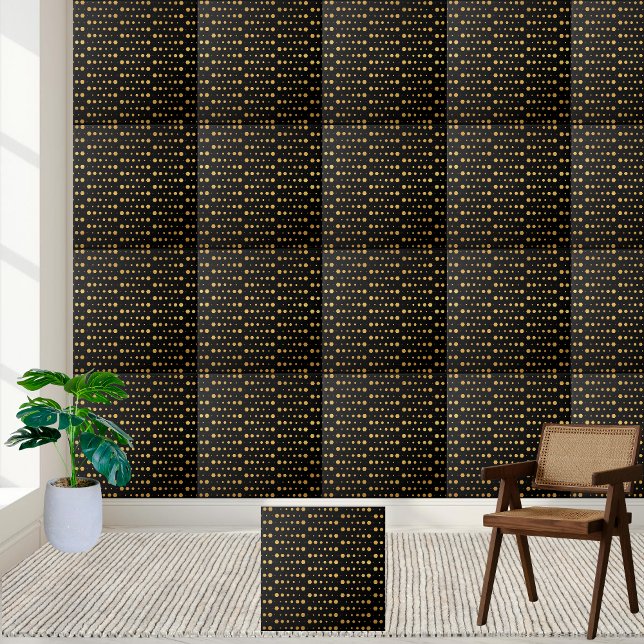 Seamless Black and Gold Geometric Hexagon Tile (Seamless Black and Gold Geometric Hexagon Tile)