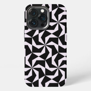 Seamless Black and Pink Abstract Geometric Hexagon iPhone 13 Pro Case
