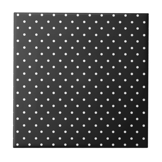 Seamless black and white polka dot pattern  tile (Front)