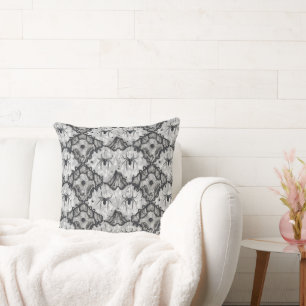 Seamless Black Lace Spider Web Pattern – Elegant Cushion