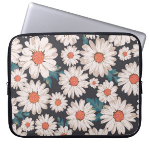 Seamless Blossom Daisy Flower Pattern Laptop Sleeve