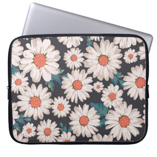Seamless Blossom Daisy Flower Pattern Laptop Sleeve