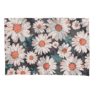 Seamless Blossom Daisy Flower Pattern Pillowcase
