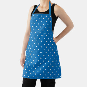 Seamless blue background polka dot pattern apron