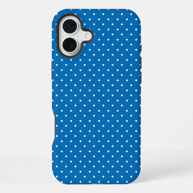 Seamless blue background polka dot pattern  iPhone case (Back)
