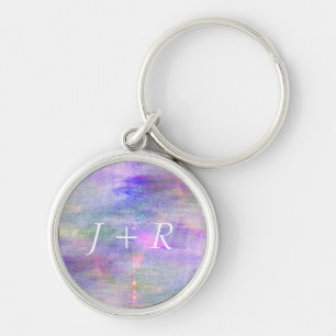seamless blue, pink background yellow watercolor key ring