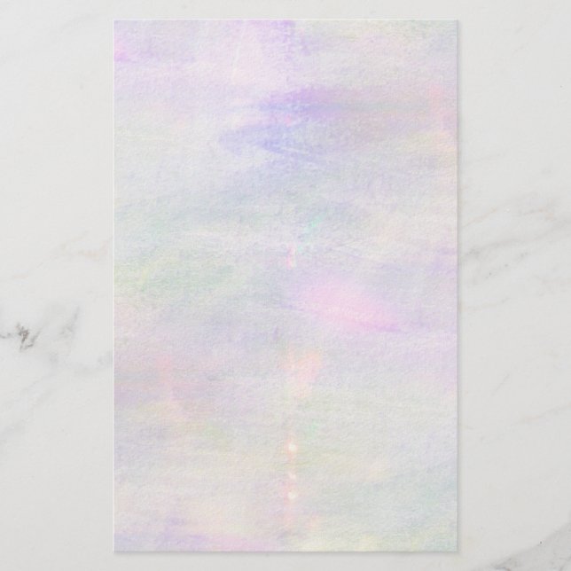 seamless blue, pink background yellow watercolor stationery (Front)