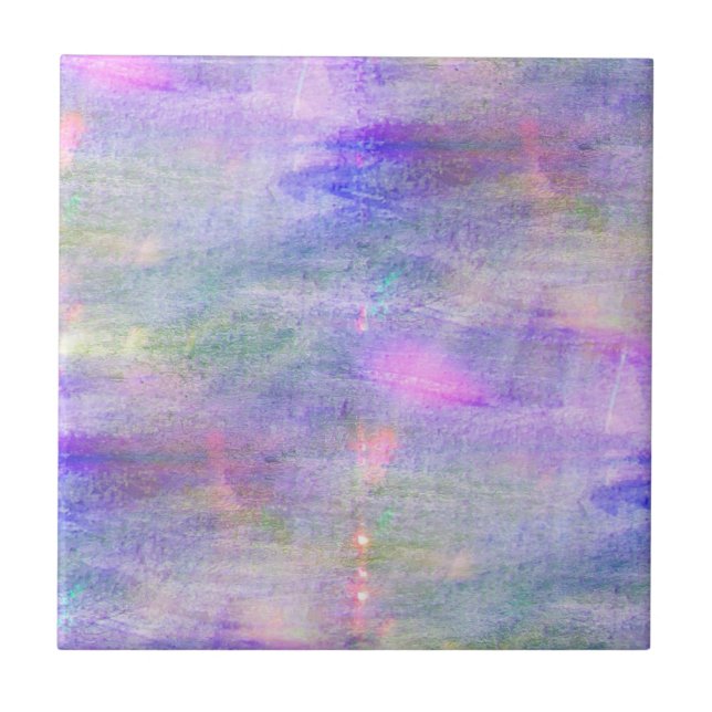 seamless blue, pink background yellow watercolor tile (Front)