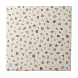 Seamless Blue White Terrazzo Speckle Pattern Tile