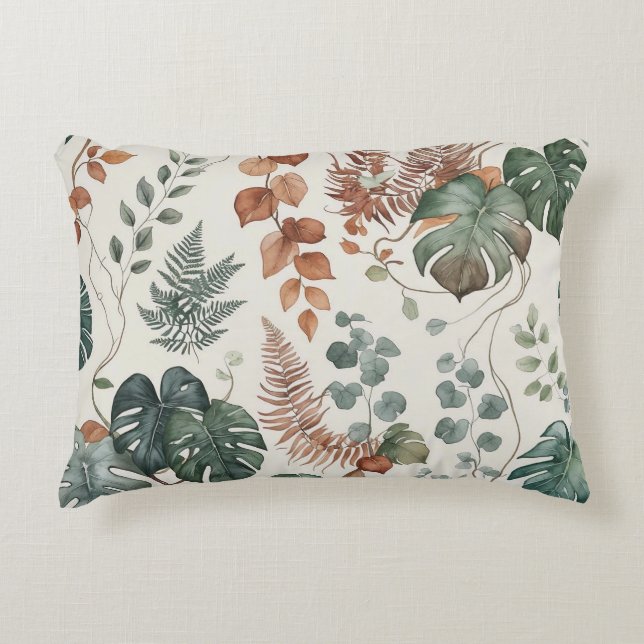 Seamless boho botanical pattern Flowers  Decorative Cushion (Front)