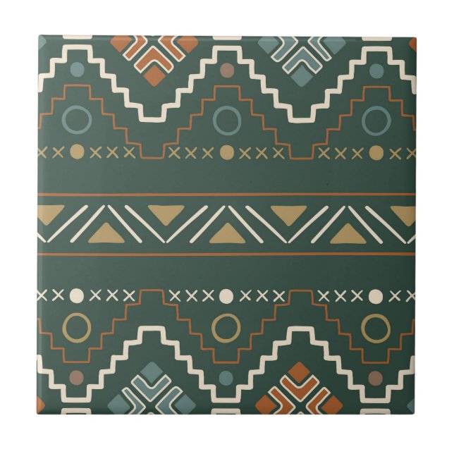 Seamless Boho Tribal Pattern Tile (Front)