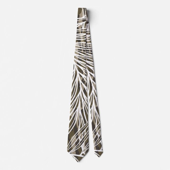 Seamless Botanical Bottom Lands Camo Tie (Front)