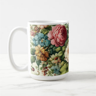 Seamless Botanical Floral Pattern Coffee Mug