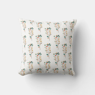 seamless botanical pattern with cute pastel flowe cushion