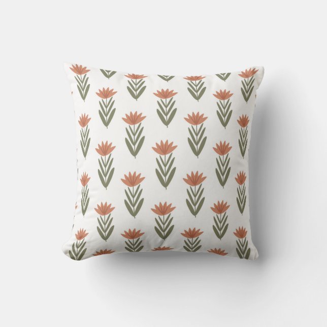 seamless botanical pattern with flowers  cushion (Front)