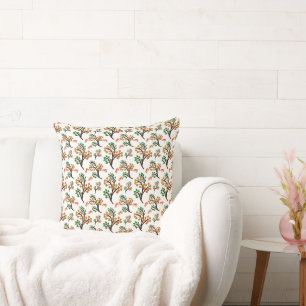 Seamless Botanical Pattern with Flowers   Cute Nat Cushion