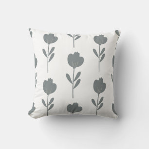 seamless botanical simple pattern with flowers i cushion