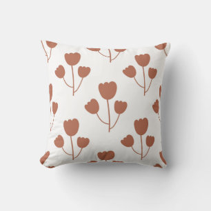 seamless botanical simple pattern with flowers i cushion