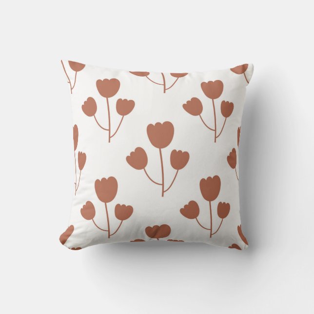 seamless botanical  simple pattern  with flowers i cushion (Front)