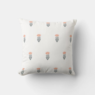 seamless botanical simple pattern with flowers in  cushion