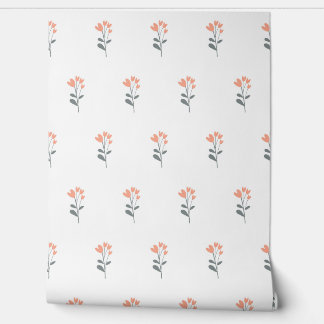 seamless botanical simple pattern with flowers in  wallpaper