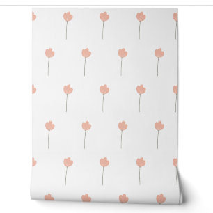 seamless botanical simple pattern with flowers in wallpaper
