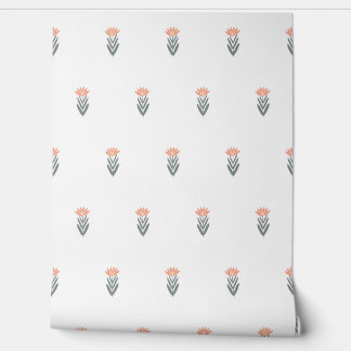 seamless botanical simple pattern with flowers in  wallpaper