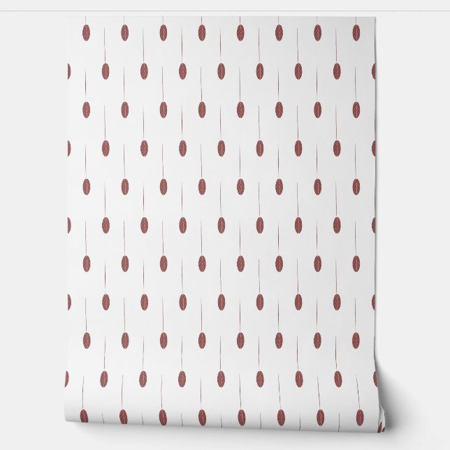 seamless botanical simple pattern with leaves in f wallpaper (Unrolling)