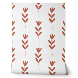 seamless botanical simple pattern with orange fl wallpaper