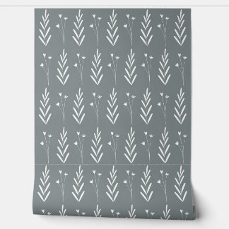 seamless botanical  simple pattern  with plants in wallpaper