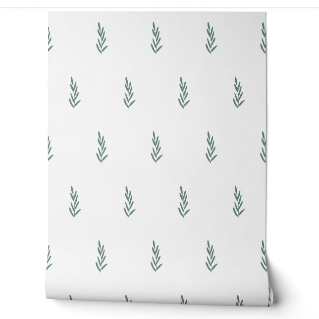 seamless botanical simple pattern with plants wallpaper (Unrolling)