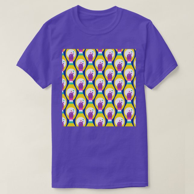 Seamless Bowling Pattern Sports Vector T T-Shirt (Design Front)
