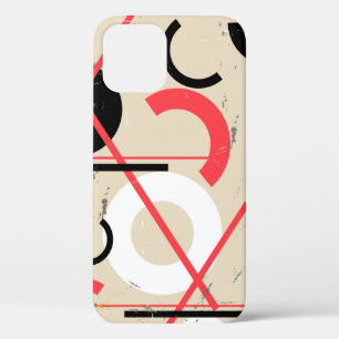 Seamless bright abstract pattern of geometric obje iPhone 12 case