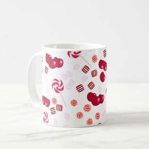 Seamless bright Cherry berry candy lollipops sweet Coffee Mug