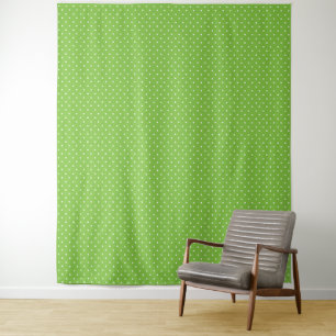 Seamless bright lime polka dot pattern tapestry