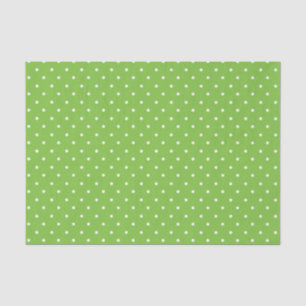 Seamless bright lime polka dot pattern tissue paper